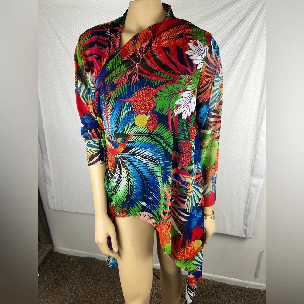 Attitudes by Renee‎ Global Illusions Cover Up Cameo tropical LG Petite